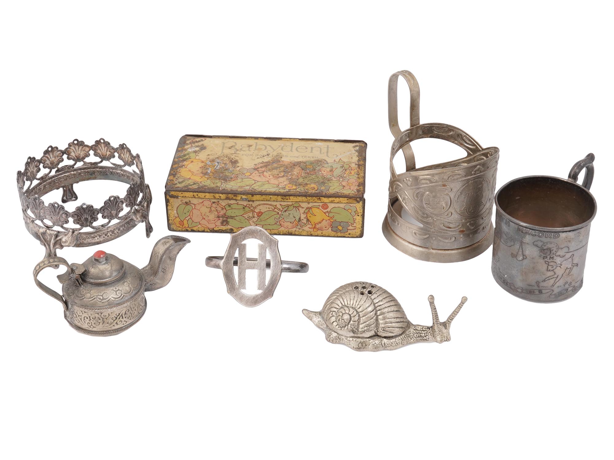 VINTAGE METAL SILVER DRINKWARE ACCESSORIES PIC-0